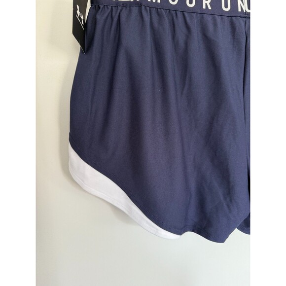 NEW Under Armour Shorts Women's 2XL Navy Loose  3.0 Running Athletic Gym - Picture 2 of 5
